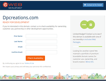 Tablet Screenshot of dpcreations.com